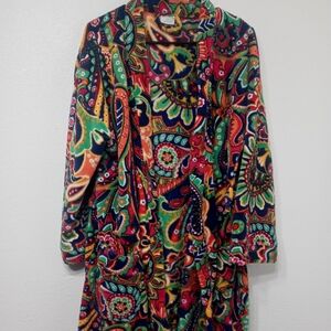 Ladies Vera BradleyColorful Venetian Paisley Microfleece Robe- Size S/M No Belt